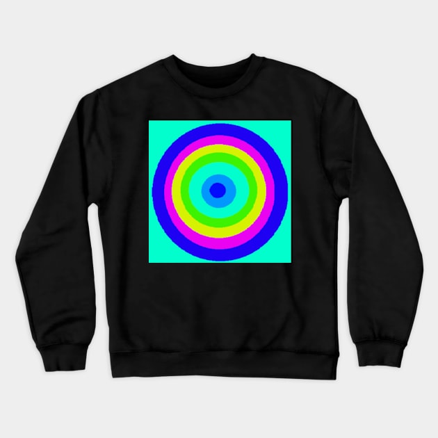 Bright Colors Circle Pattern Crewneck Sweatshirt by Klssaginaw